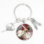 Artistic Ballet Dancer Round Alloy Metal Keychain Pendant