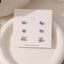 1 Set Cute Fruit Butterfly Alloy and 925 Silver Needle Ceramic Stud Earrings Set