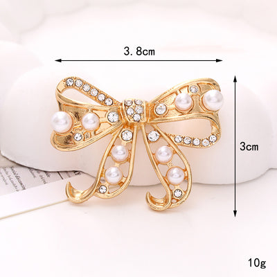 Zinc Alloy Rhinestone Pearl Bow Knot DIY Accessories for Phone Cases and Shoes