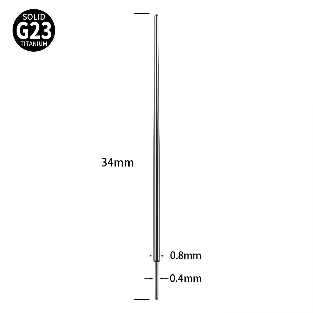 G23 Titanium Lip, Belly, Tongue, and Eyebrow Rings with Guide Pin