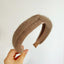 Solid Color Knit Hair Band - Cross Knot Plush Headband for Winter