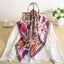 Women's Elegant Striped Polyester Print Scarf 90×90cm Fashion Silk-like Shawl