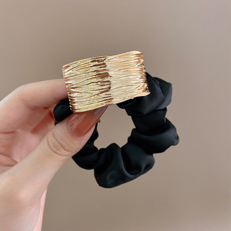 Elegant Metal Arch Hair Tie - Rectangle Alloy Plating Ponytail Holder