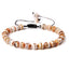 Ethnic Natural Stone Agate Beaded Adjustable Yoga Bracelet