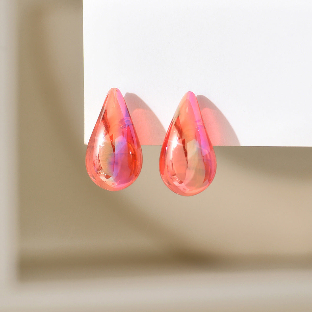 1 Pair Minimalist Water Droplet Acrylic Earrings