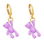 Bear Earrings for Women - Retro Candy Color Copper Design