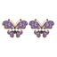 Butterfly Enamel Pearl Alloy Stud Earrings for Women