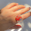 Wholesale Fashion Resin Watermelon Bead Ring