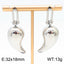 1 Pair Minimalist Water Droplet 18K Gold Plated Stainless Steel Earrings and Necklace Set