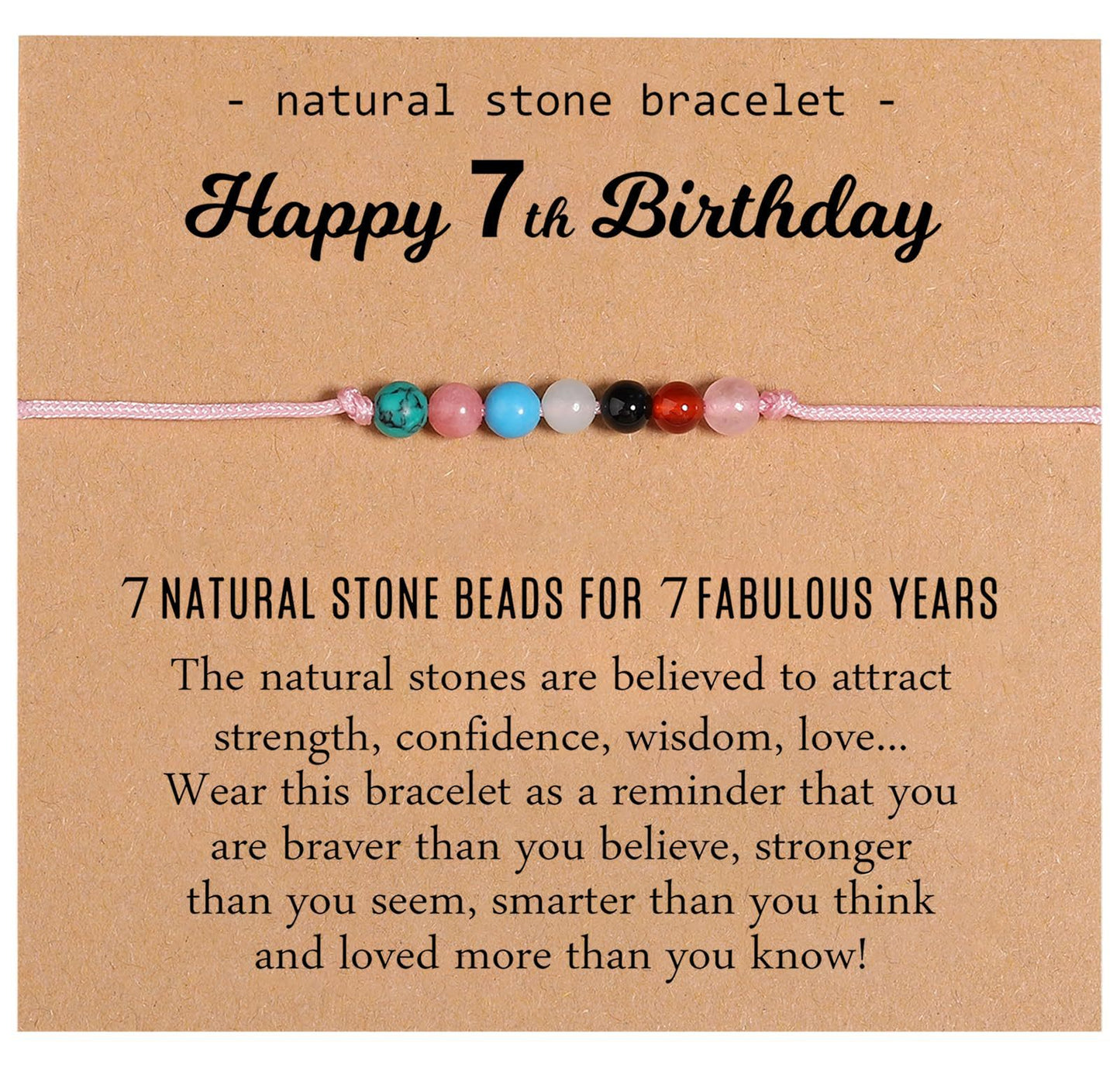 Simple Style Classic Circle Natural Stone Bracelets for Women - Candy Color Birthday Gift Bracelet