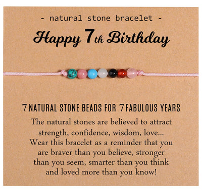 Simple Style Classic Circle Natural Stone Bracelets for Women - Candy Color Birthday Gift Bracelet