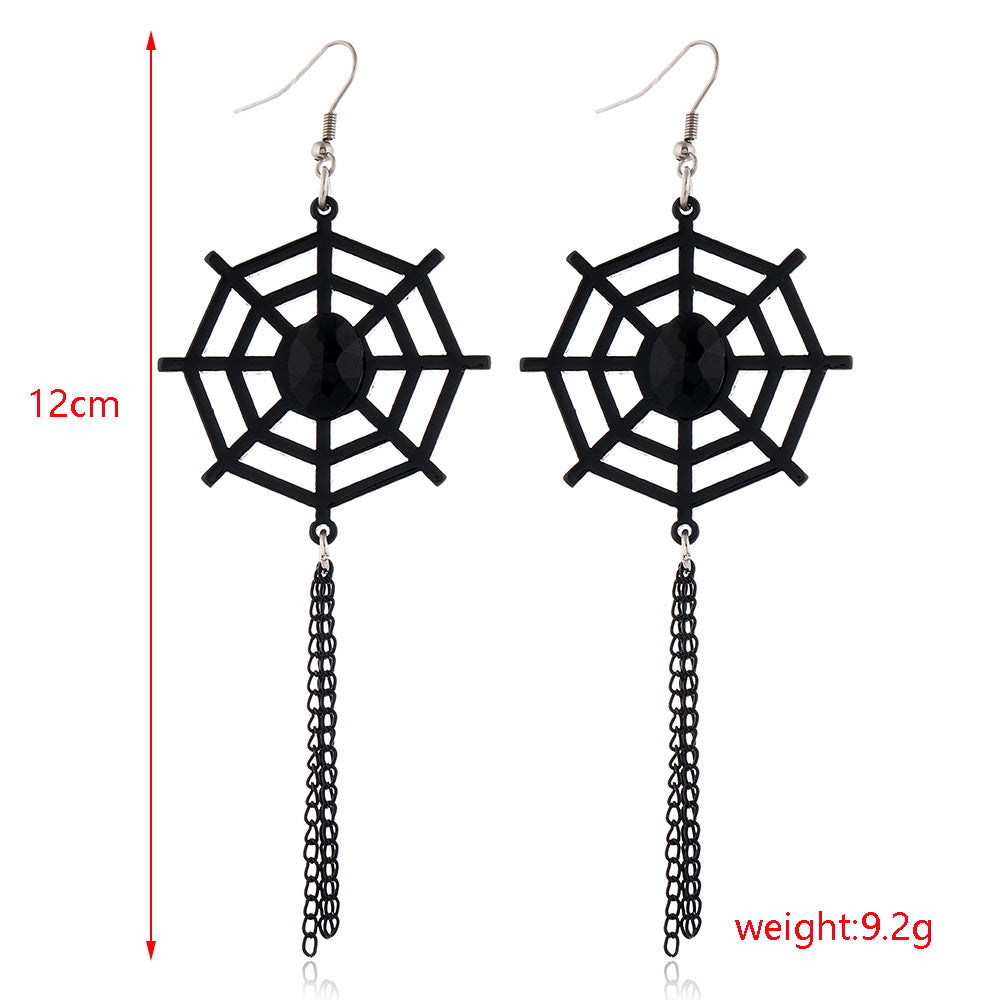 Halloween Skull Spider Pumpkin Alloy Earrings Set