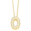 Simple Style 18K Gold Plated Alphabet Pendant Necklace with Zircon Inlay