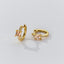 European American Gold-Plated Copper Square Zircon Inlaid Diamond Ear Clip S925 Silver Earrings