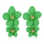 Womens Floral Paint Alloy Earrings NHLN148250