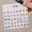 1 Set Cute Colorful Flower Resin Ear Studs - 20 Pairs Earrings Set