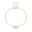 Romantic Heart Shape Gold Plated Infinity Anklet with Rhinestones