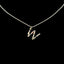 Simple Style 18k Gold Zircon Letter Pendant Necklace