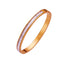 French Style Colorful Zircon Inlay Titanium Steel Bangle