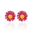 1 Pair Cute Daisy Raffia Flower Drop Earrings for Summer Beach Style