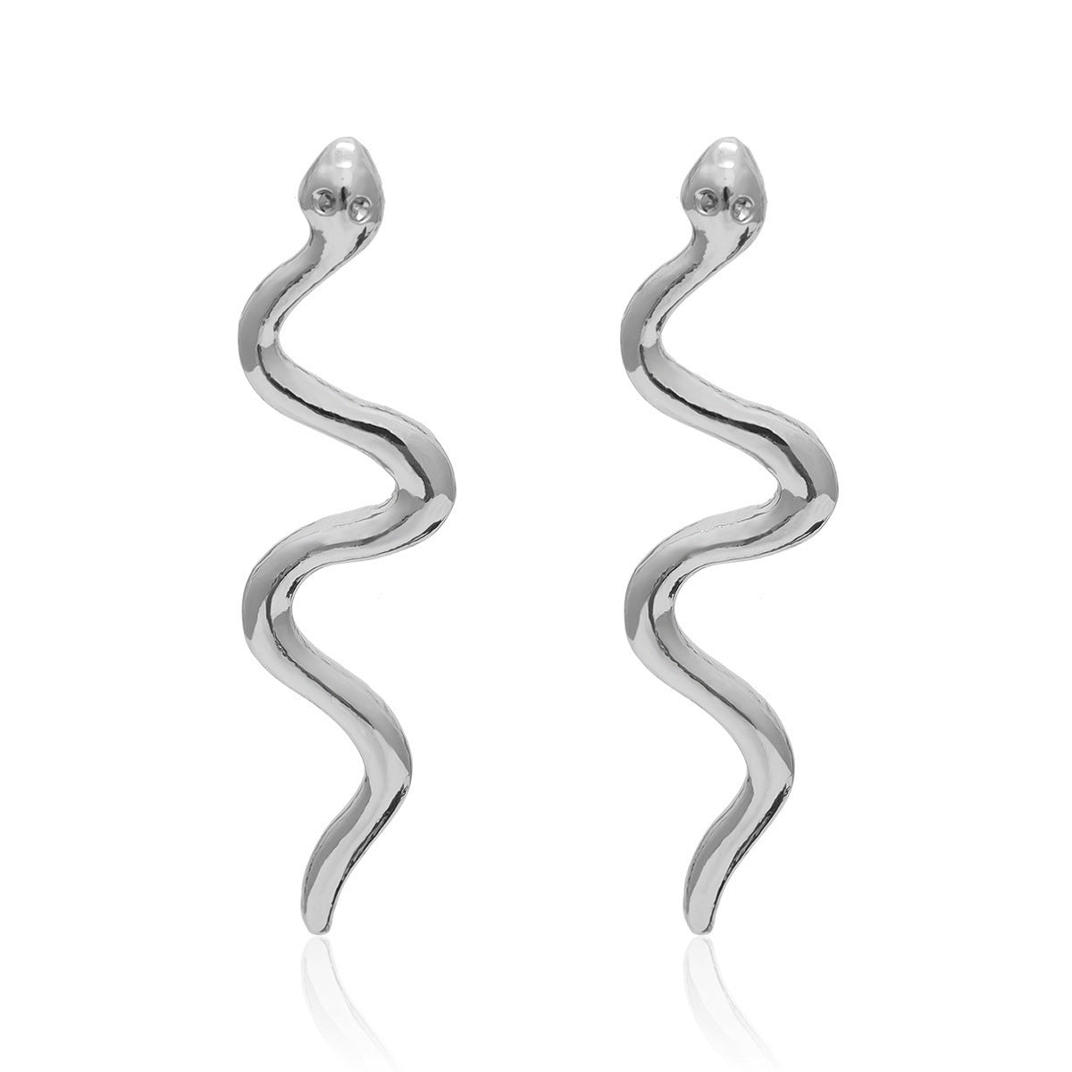 Geometric Earrings Simple Linear Snake Diamond Earrings