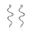 Geometric Earrings Simple Linear Snake Diamond Earrings