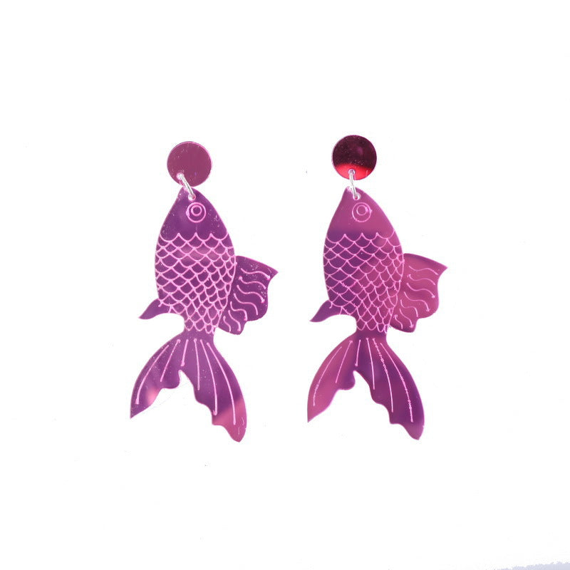 Acrylic Animal Dinosaur Bee Parrot Frog Drop Earrings for Women