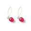 Sweet Cherry Gradient Pearl Drop Earrings for Women