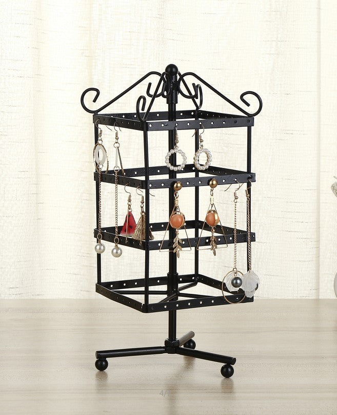 Metal Geometric Jewelry Display Rack for Earrings and Necklaces