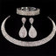 Bridal Rhinestone Inlay Necklace and Bracelet Set