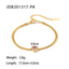 Retro Heart Shape 18k Gold Plated Stainless Steel Zircon Snake Chain Bracelet for Women