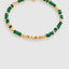 Emerald Green Geometric Crystal Beaded Necklace for Women