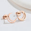 Fashion Moon Titanium Steel Ear Studs Plating No Inlaid Stainless Steel Earrings