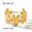 Vintage European Hip-Hop Butterfly & Flower 18K Gold Plated Stainless Steel Bangle Bracelet