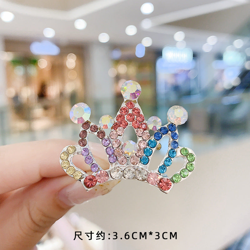 Children's Geometric Pearl Alloy Crown Hair Comb