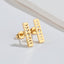 Fashion Geometric Sun Moon Stainless Steel Stud Earrings