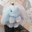 Plush Rabbit Faux Fur Bag and Car Charm Keychain