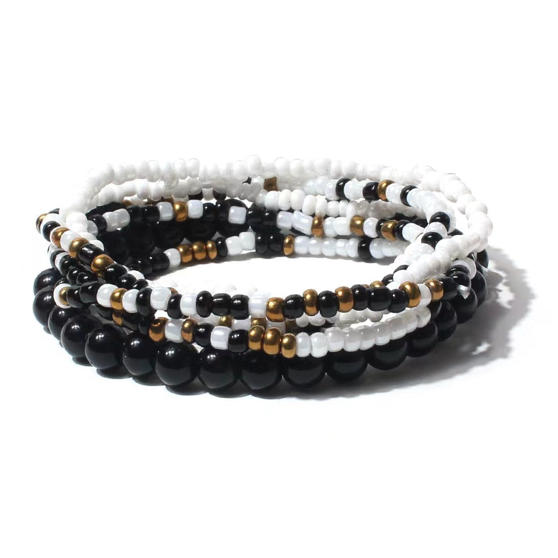 Bohemian Multi-layer Crystal Glass Beaded Bracelet for Women