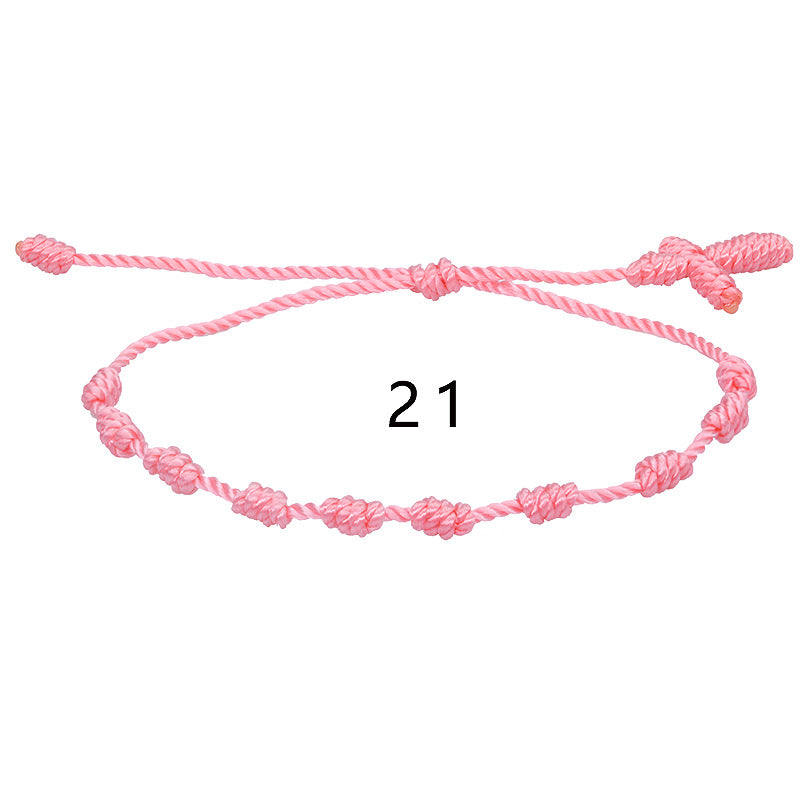 Simple Style Solid Color Silk Thread Braid Unisex Bracelets 1 Piece