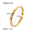 Simple Style Geometric Stainless Steel Bangle Plating Zircon Stainless Steel Bracelets