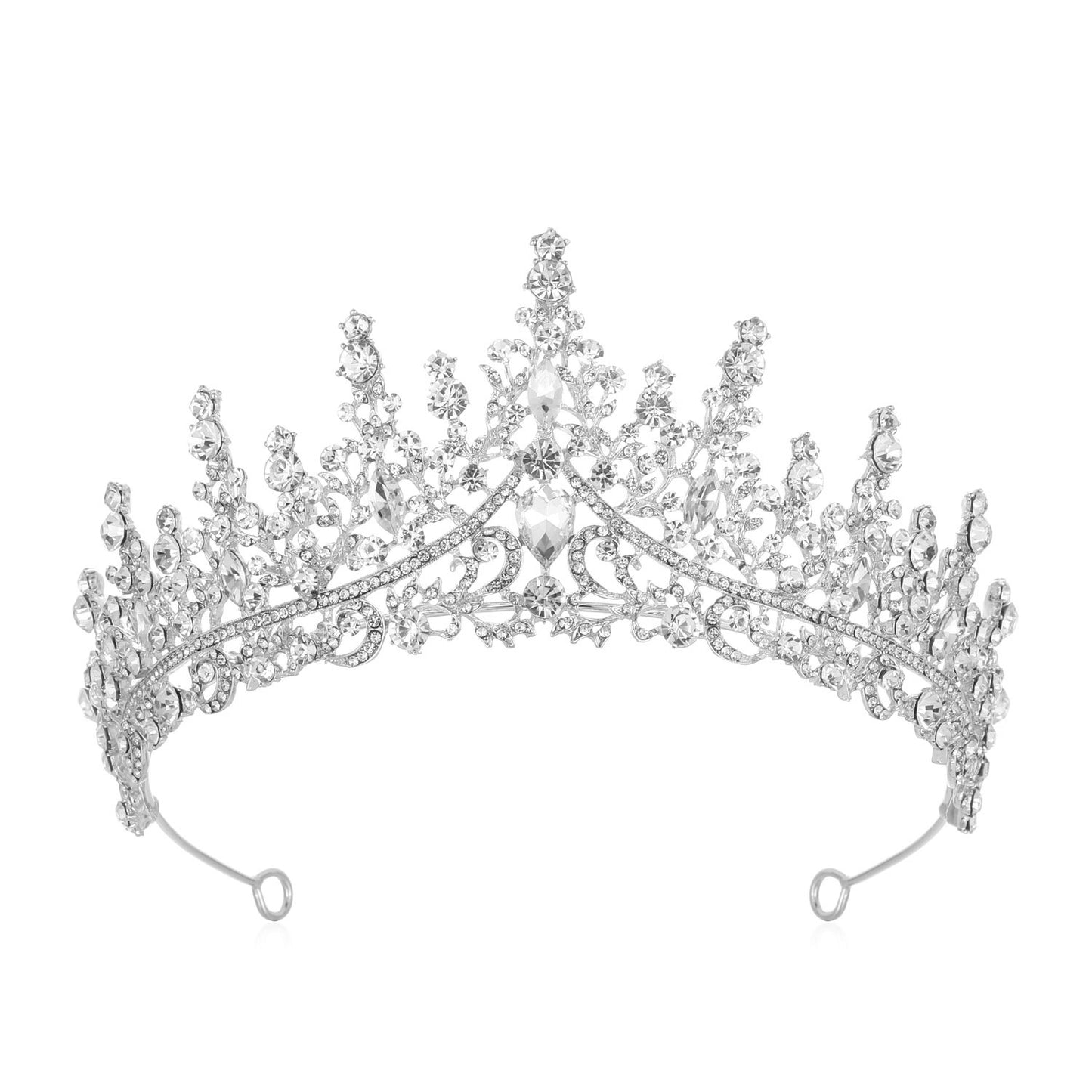 Women's Elegant Rhinestone Alloy Crown Bridal Headgear for Weddings and Parties