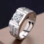 Minimalist Zircon Inlay White Gold Plated Couple Rings Set