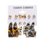 Elegant Geometric Butterfly and Leopard Print Pearl Earring Set - 6 Pairs