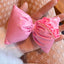 Korean 3D Cotton Bow Hairpin in Barbie Pink for Women