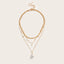 Simple Style Geometric Imitation Pearl Wholesale Three Layer Necklace