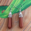 Fashion Solid Color Natural Crystal Gemstone Hexagonal Earrings