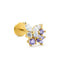 18k Gold Plated Flower Lizard Butterfly Zircon Lip Stud Earrings