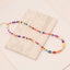 Bohemian Colorful Bead and Pearl Eye Pendant Necklace Set