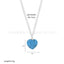 Elegant Heart Shape Stainless Steel 18K Gold Plated Natural Stone Jewelry Set - Necklace and Earrings