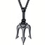 Vintage Geometric Aquaman Trident Pendant Necklace for Men